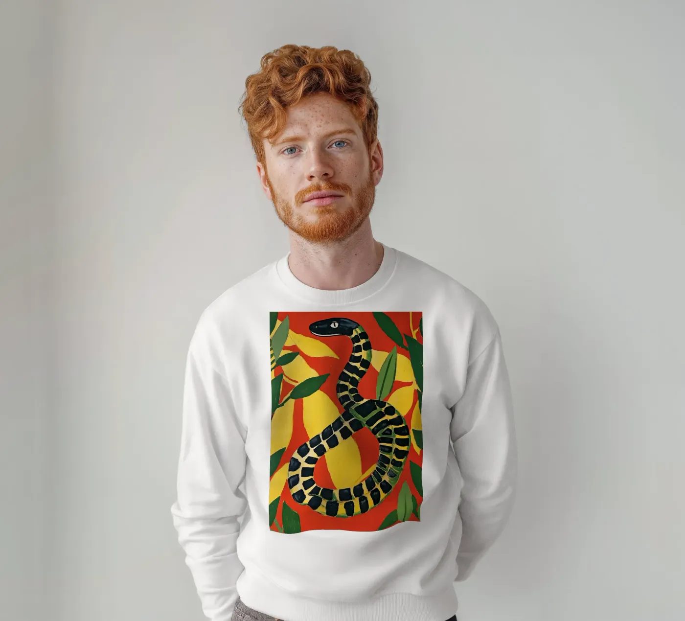 Snake sweatshirt by Nikis Art Studio