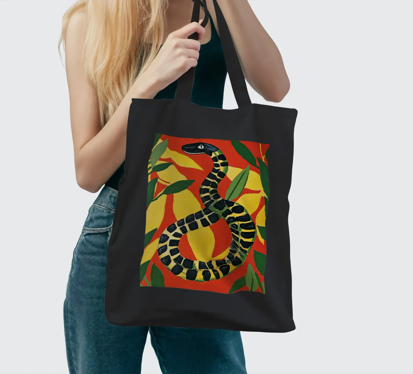 Serpente borsa in juta da Nikis Art Studio