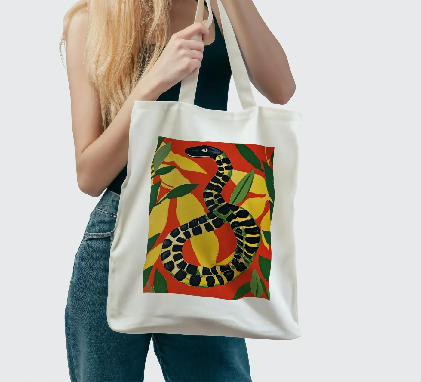 Serpente borsa in juta da Nikis Art Studio