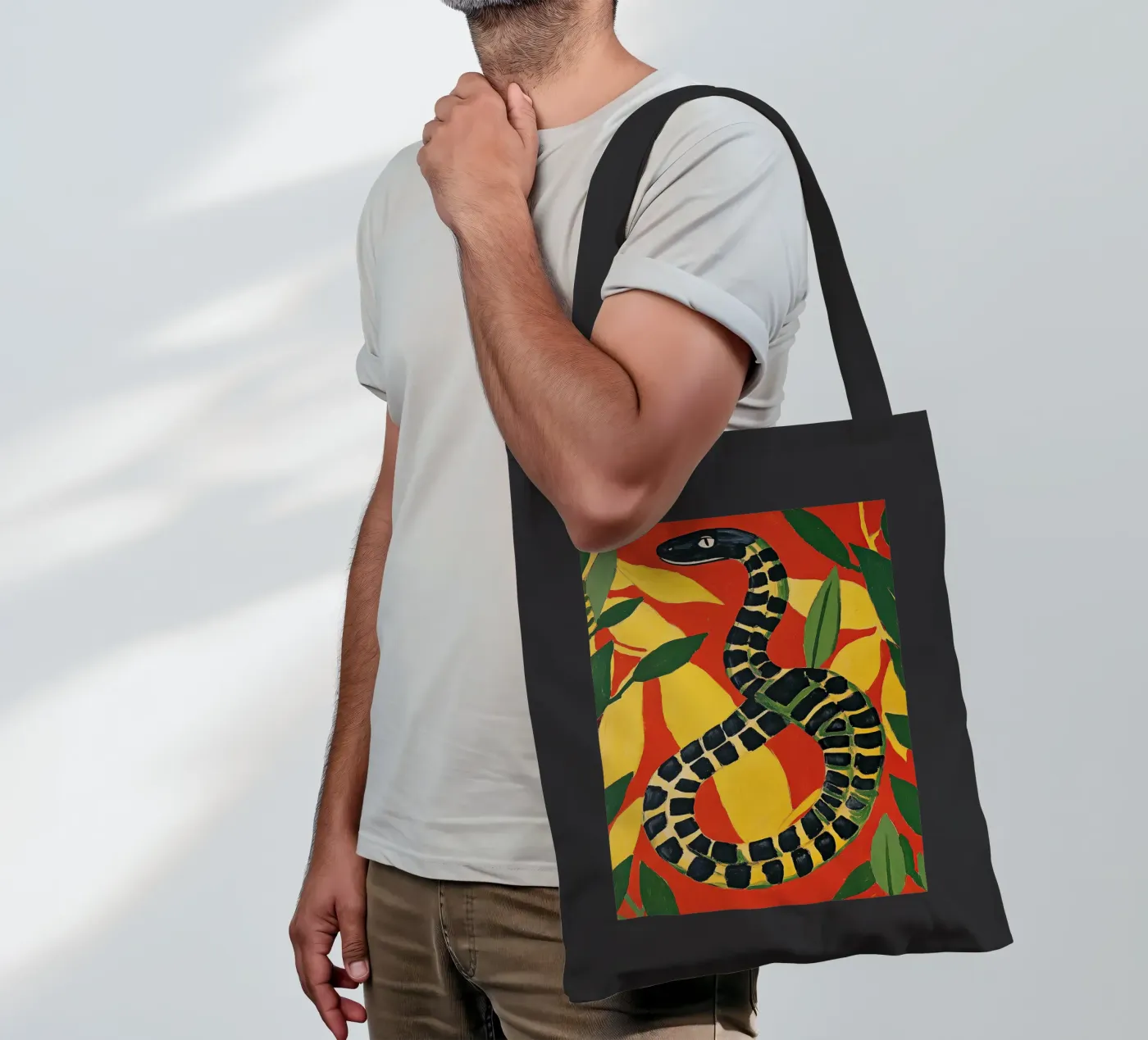 Serpente borsa in juta da Nikis Art Studio