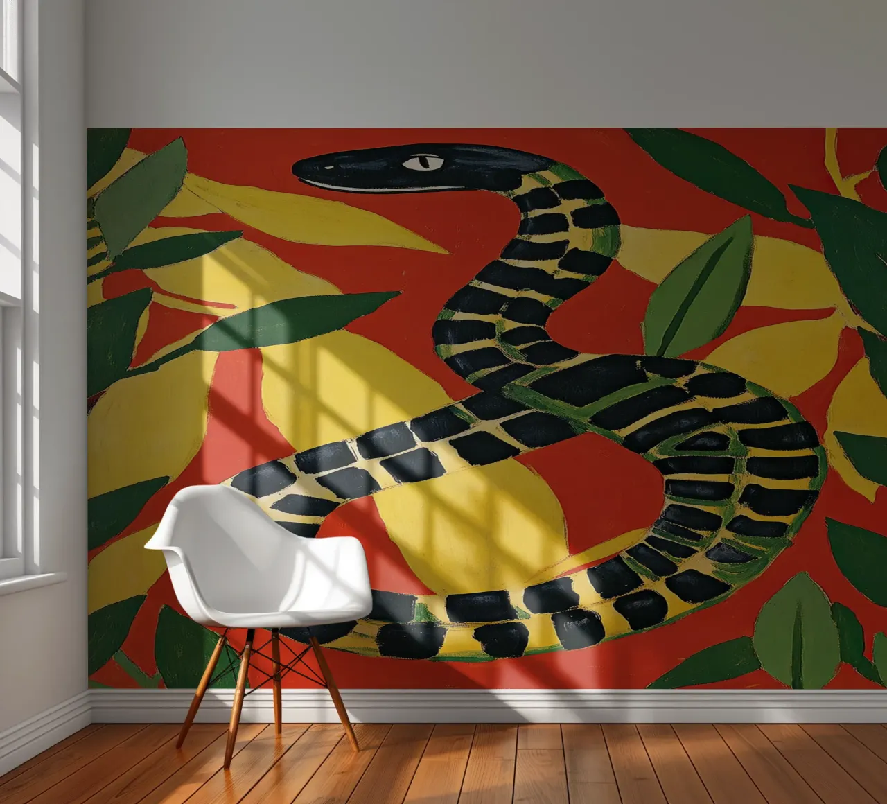 Snake fotobehang van Nikis Art Studio