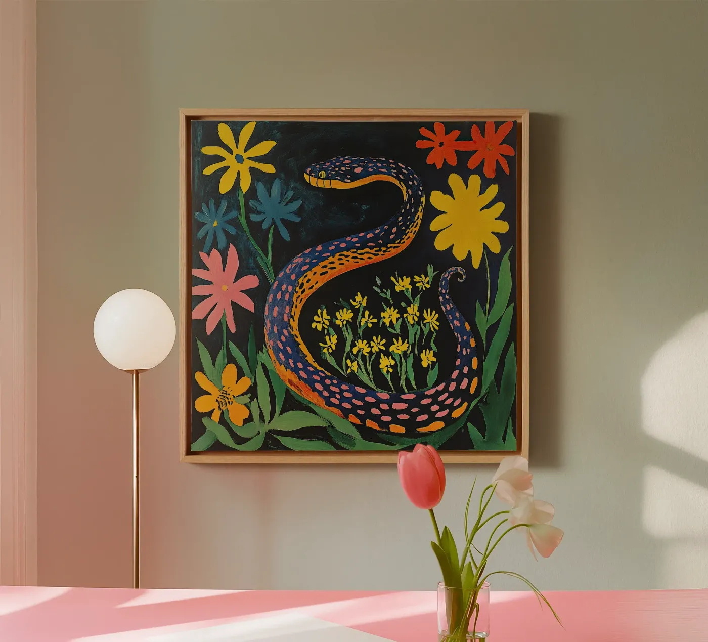 Snakes canvas by Nikis Art Studio