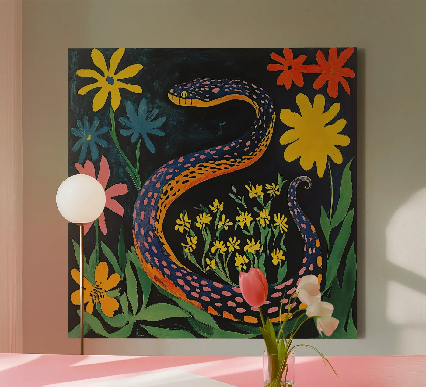 Snakes canvas by Nikis Art Studio