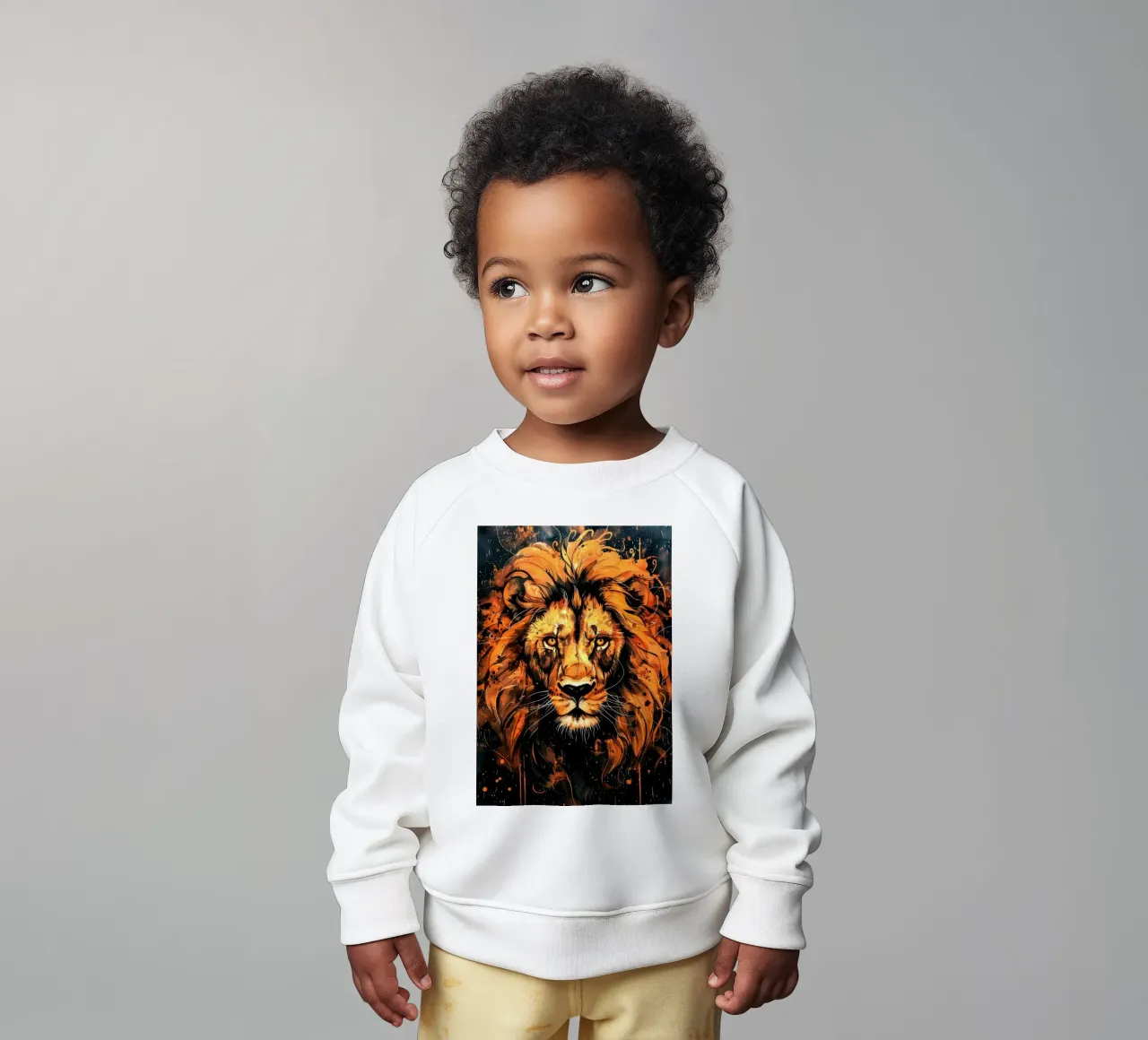 Lion the king art baby sweatshirt by Justyna Jaszke JBJart