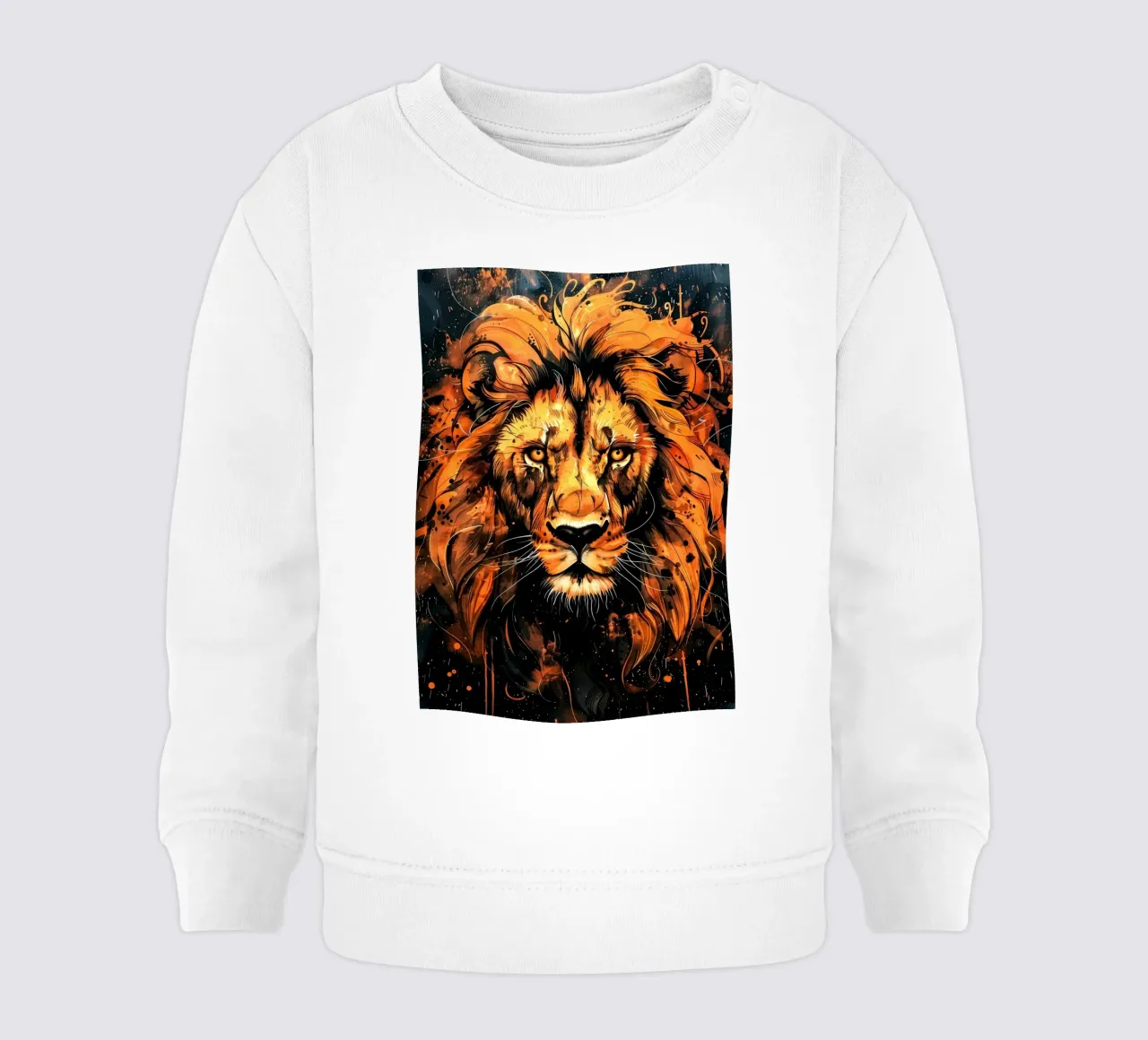 Lion the king art baby sweatshirt by Justyna Jaszke JBJart