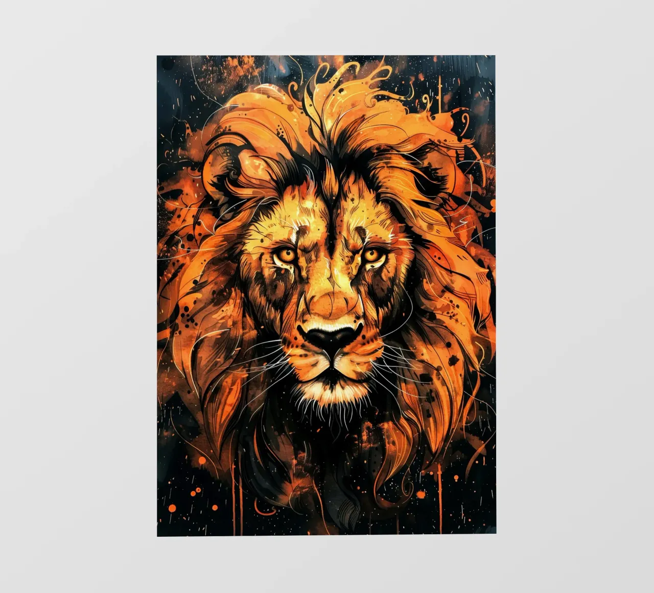 Leone il re arte telo in pvc da Justyna Jaszke JBJart