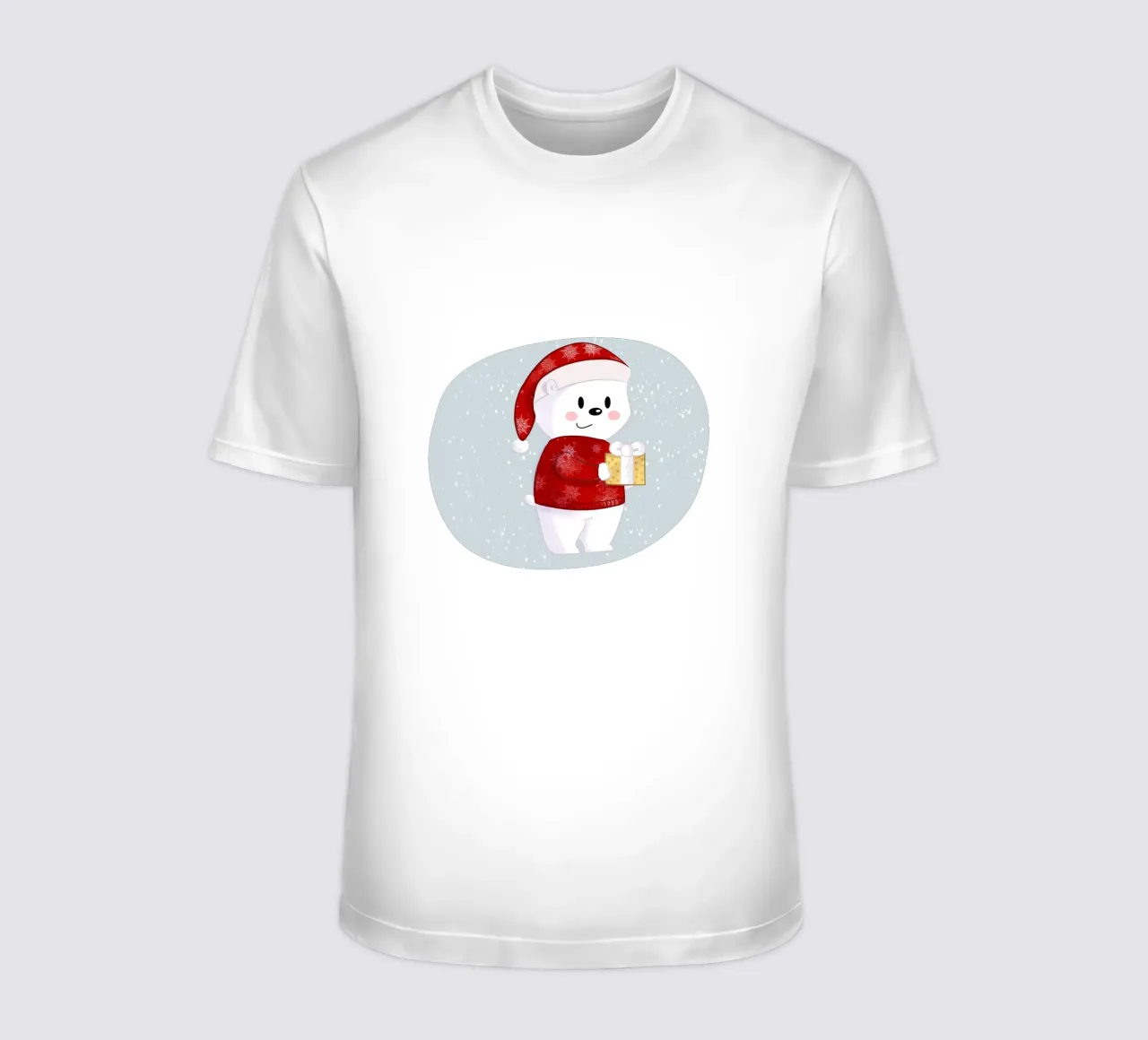 Orso polare di Natale nella neve t-shirt da Kiroiharu