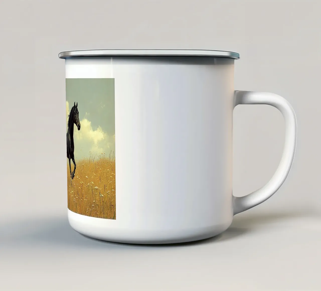 Cavallo tazza in smalto da Nikis Art Studio