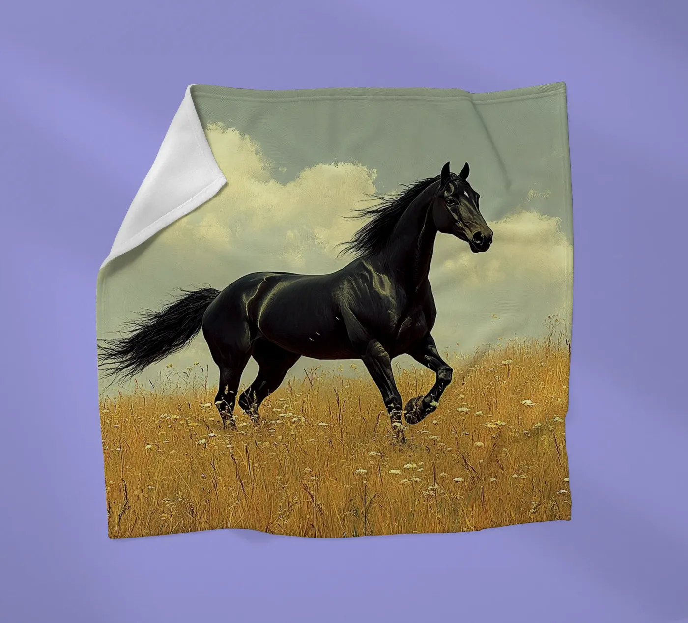 Pferd Fleecedecke von Nikis Art Studio