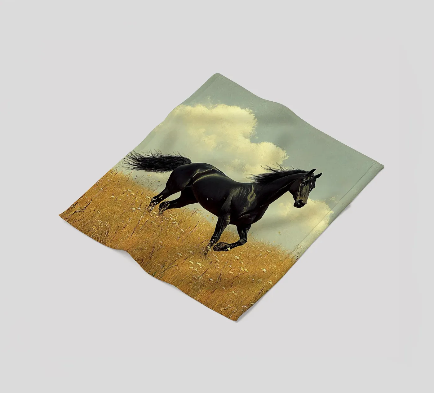 Pferd Fleecedecke von Nikis Art Studio