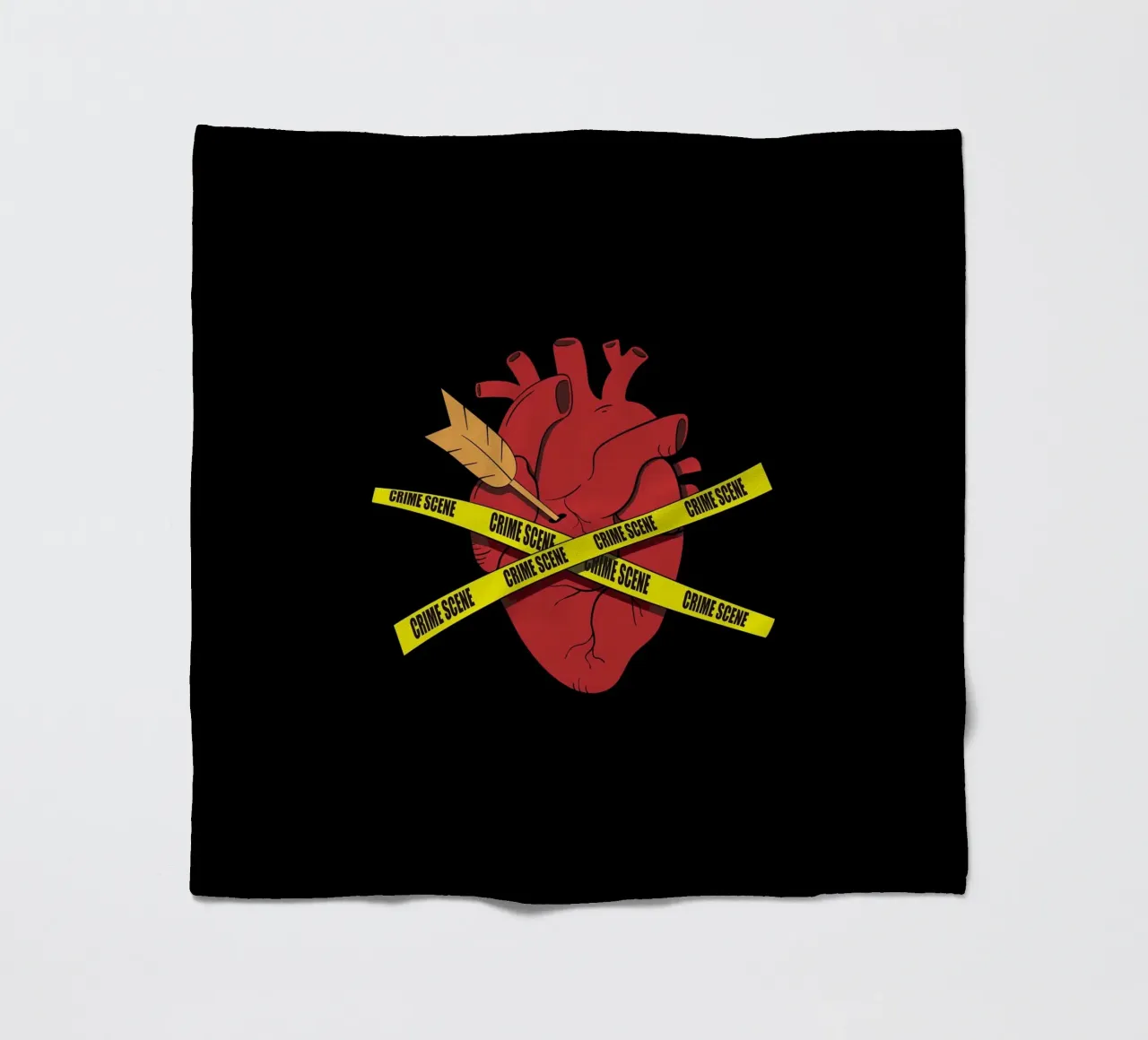Scena del crimine del cuore coperta in pile da Loobs
