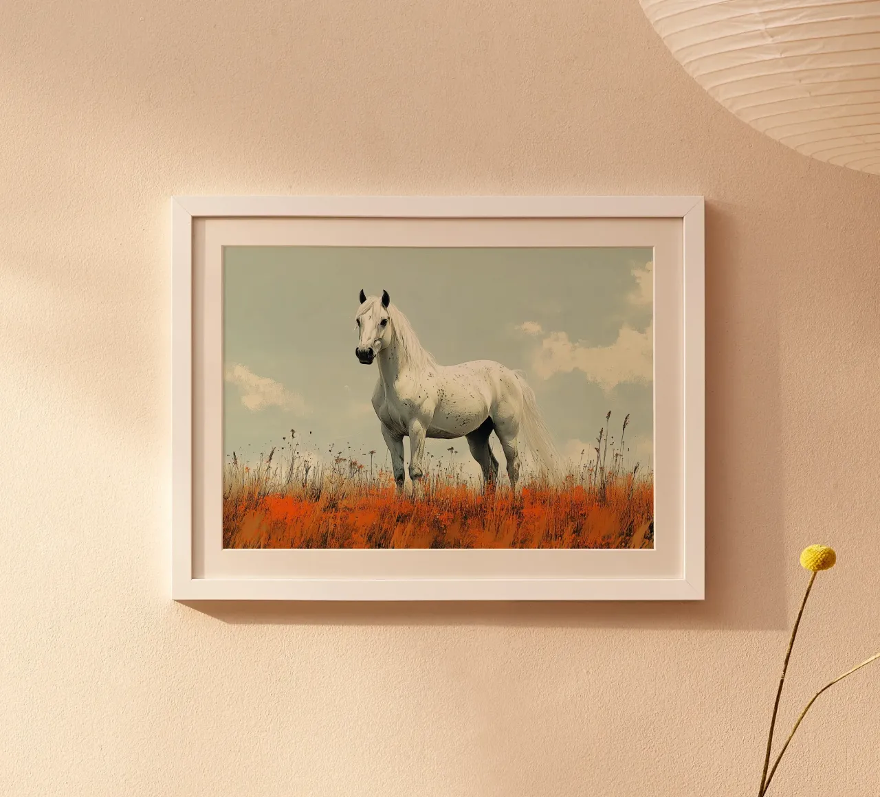 Cuore selvaggio: il cavallo indomito poster con telaio in plastica da Nikis Art Studio