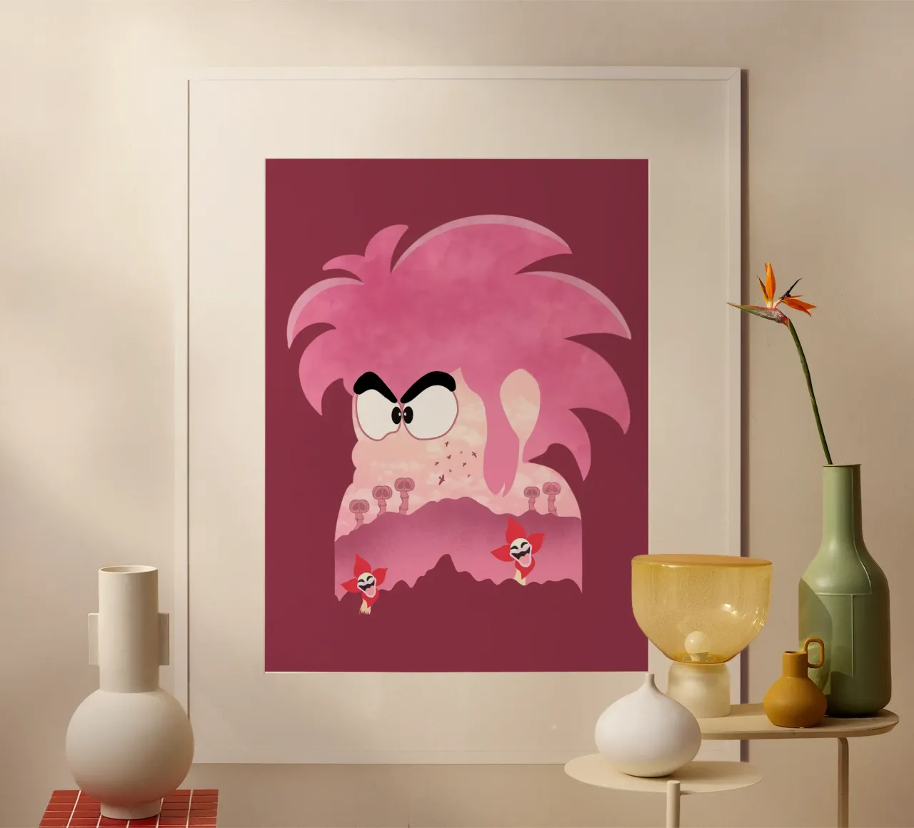 Il bambino selvaggio poster con telaio in legno da Kiroiharu