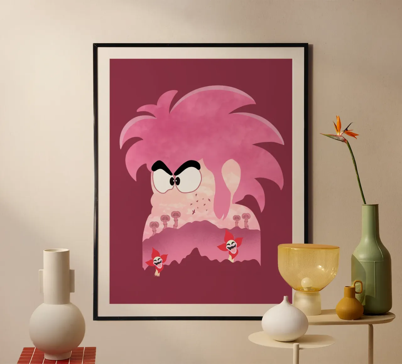 Il bambino selvaggio poster con telaio in legno da Kiroiharu