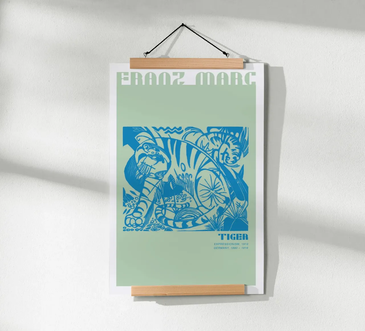 Franz Marc - Tiger poster con telaio in alluminio da Malou-Studio