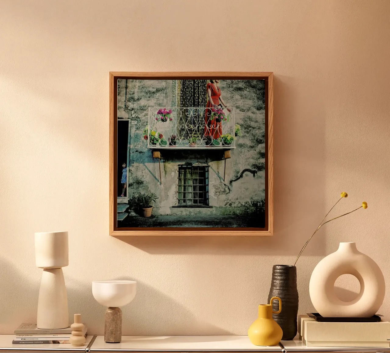 Chains Of Gold canvas met Baklijst van Ambra