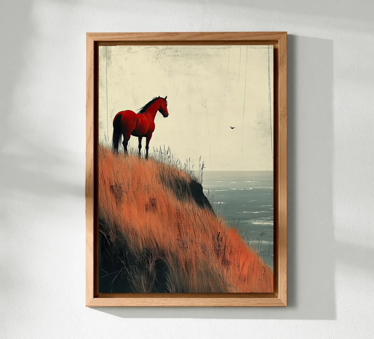 Cavallo in riva al mare alluminio dibond da Nikis Art Studio