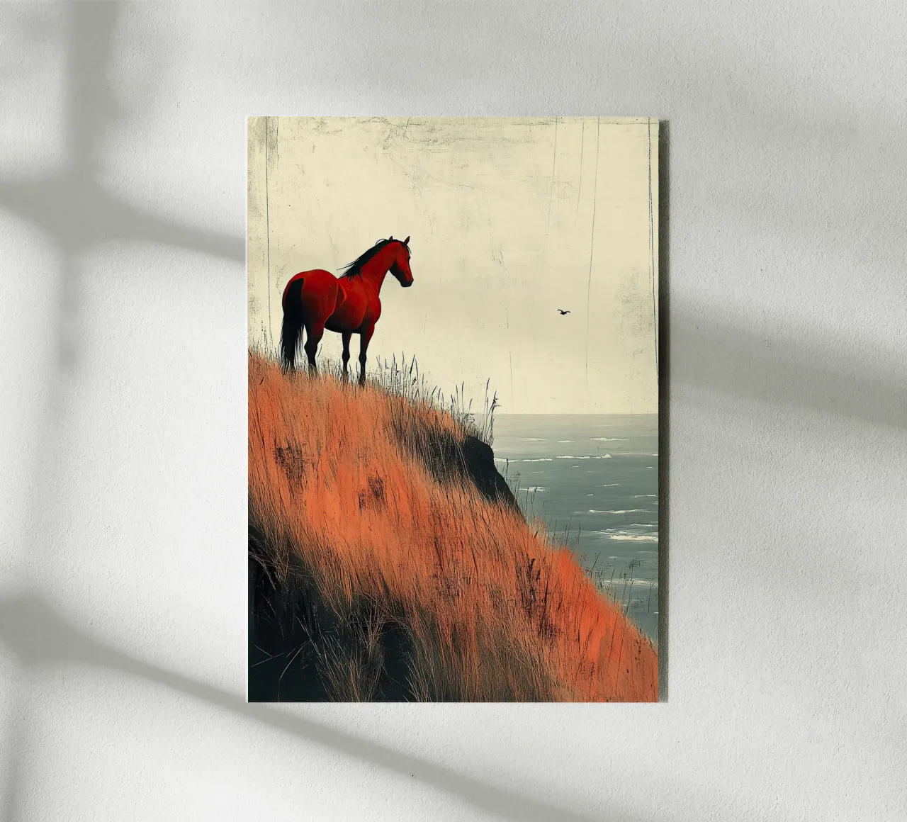 Cavallo in riva al mare alluminio dibond da Nikis Art Studio