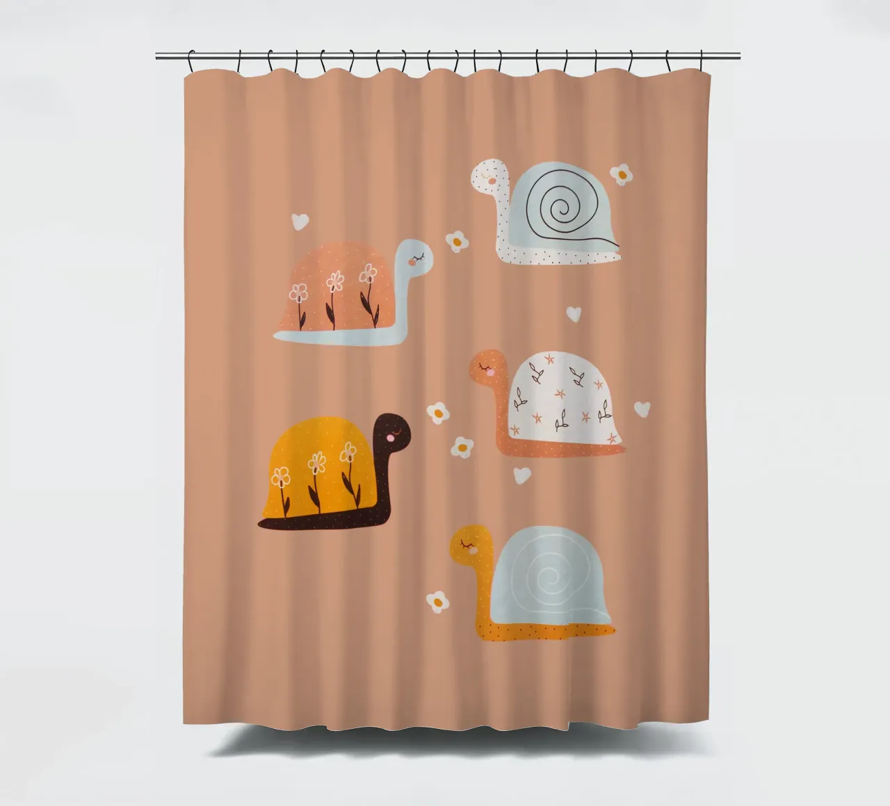 Lumache floreali tenda da doccia da Kiroiharu