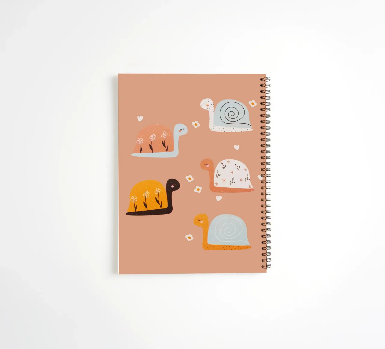 Floral snails spiral notebook by Kiroiharu