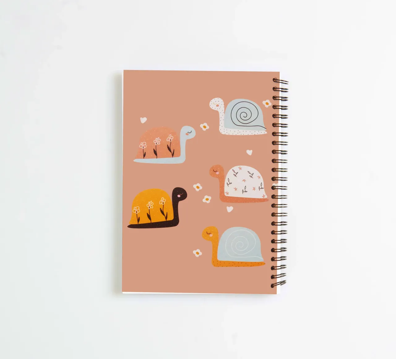 Floral snails spiral notebook by Kiroiharu