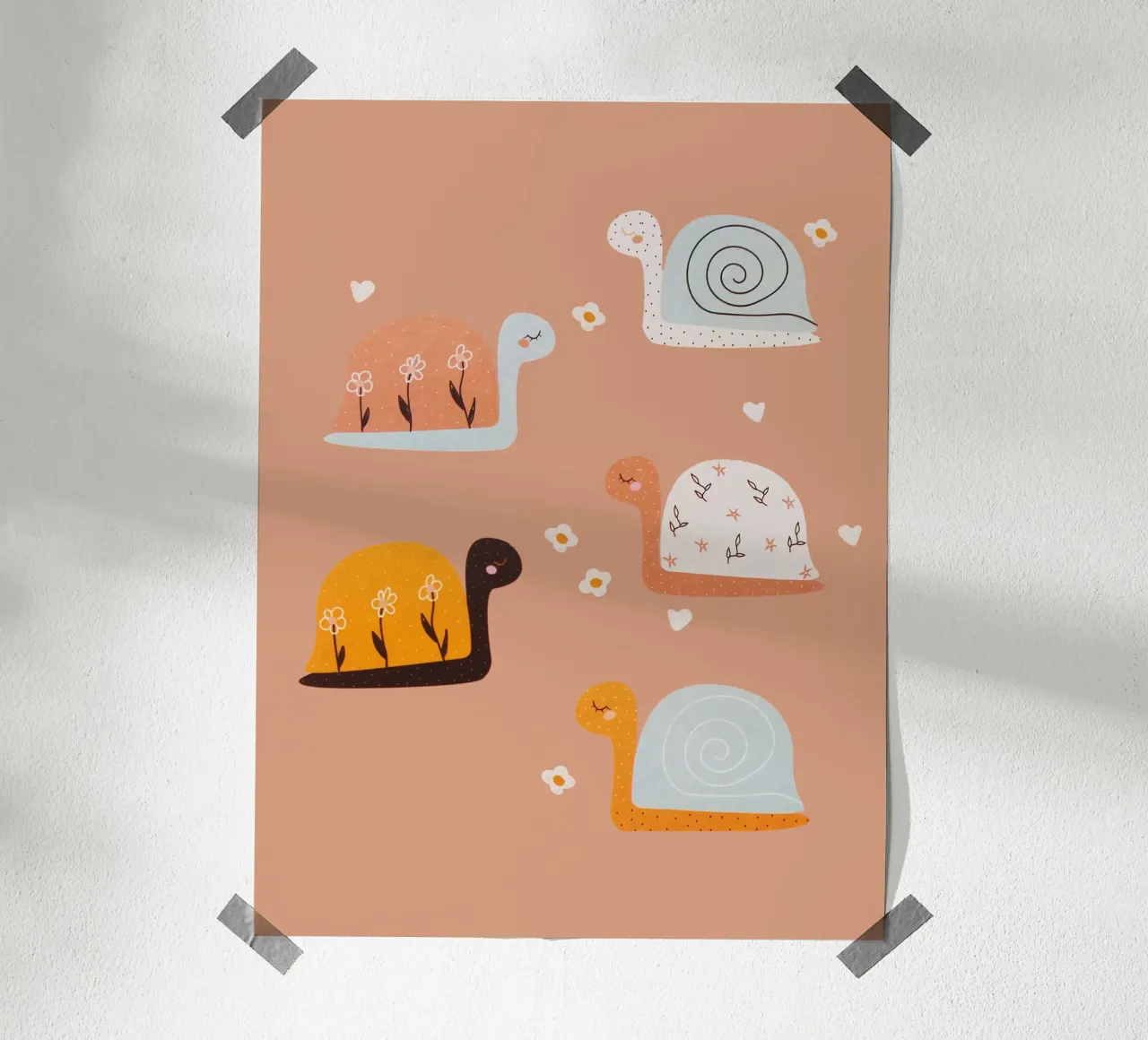 Lumache floreali carta hahnemühle da Kiroiharu