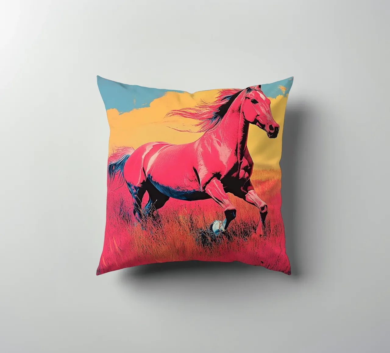 Cavallo - Pop Art cuscino da Nikis Art Studio