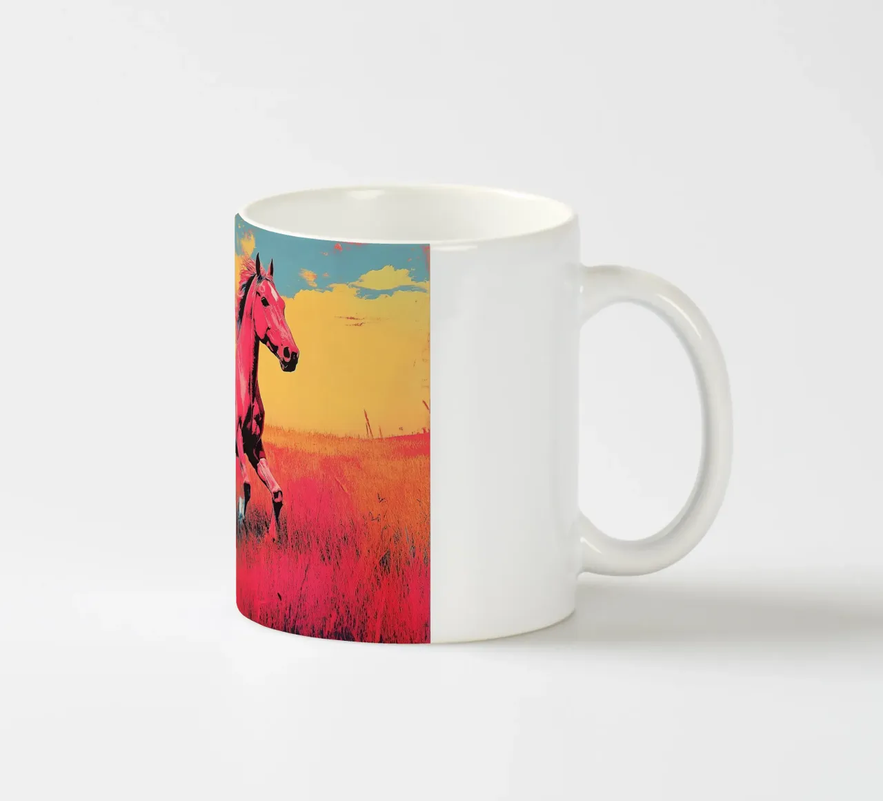 Cavallo - Pop Art tazza in ceramica da Nikis Art Studio