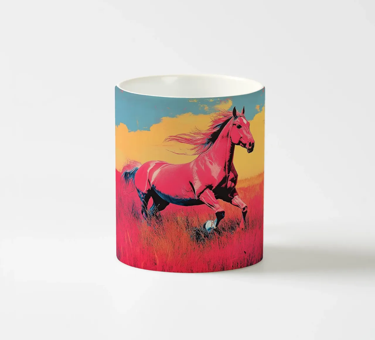 Cavallo - Pop Art tazza in ceramica da Nikis Art Studio