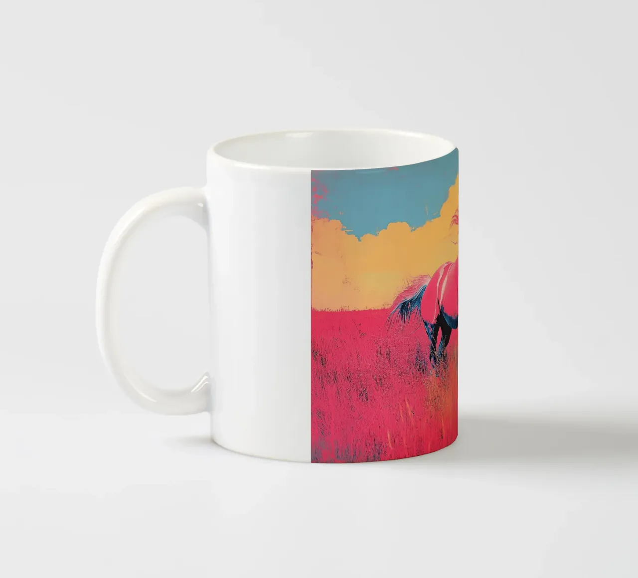 Cavallo - Pop Art tazza in ceramica da Nikis Art Studio