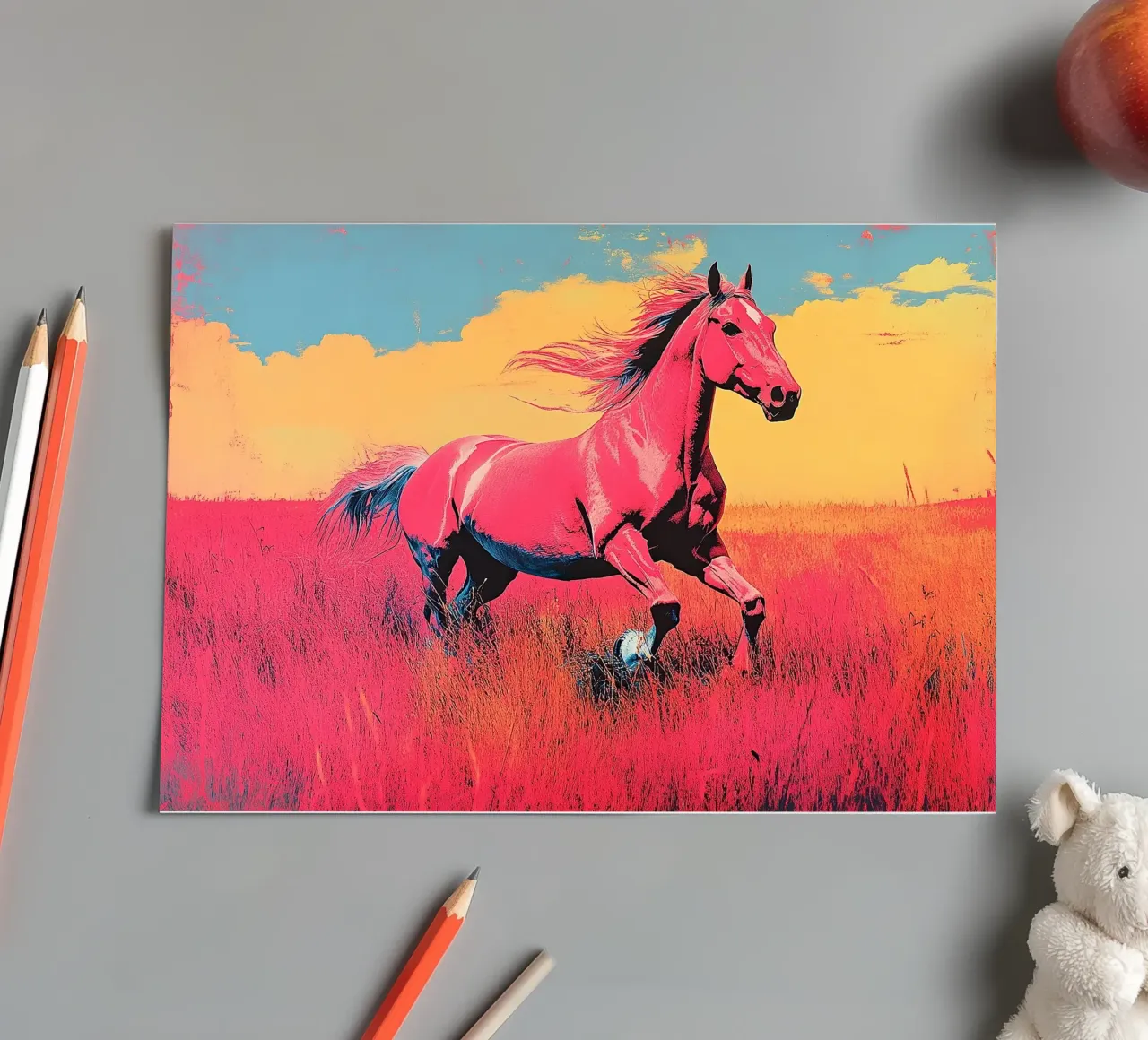 Pferd - Pop Art Stickerbogen von Nikis Art Studio
