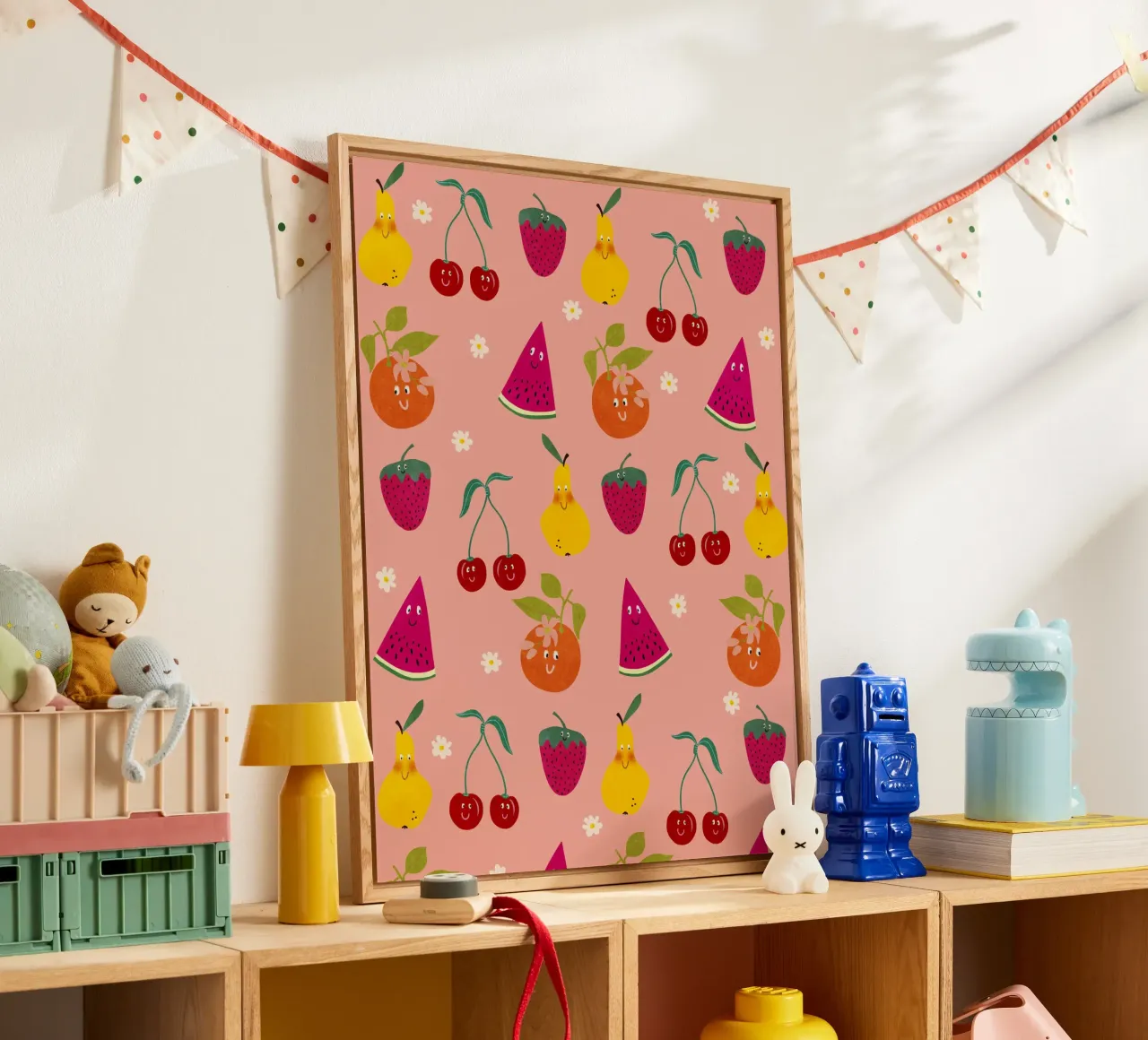 Pattern Fruit Gang plexiglass da Illustration Raissa Oltmanns