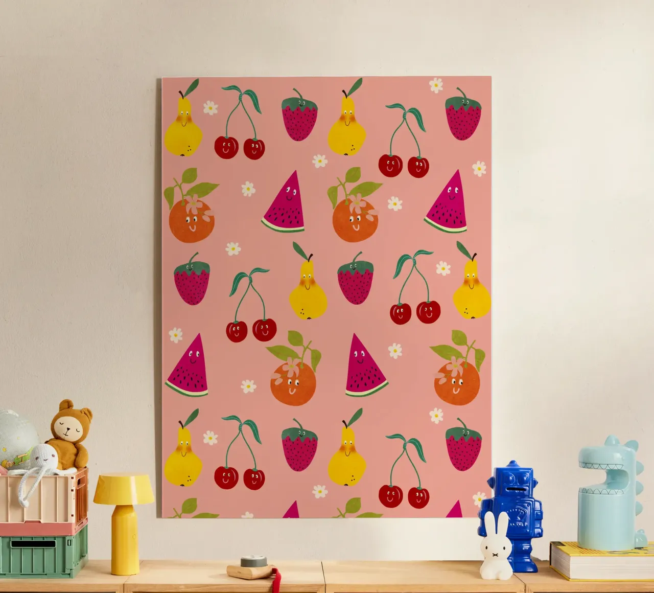 Pattern Fruit Gang plexiglass da Illustration Raissa Oltmanns