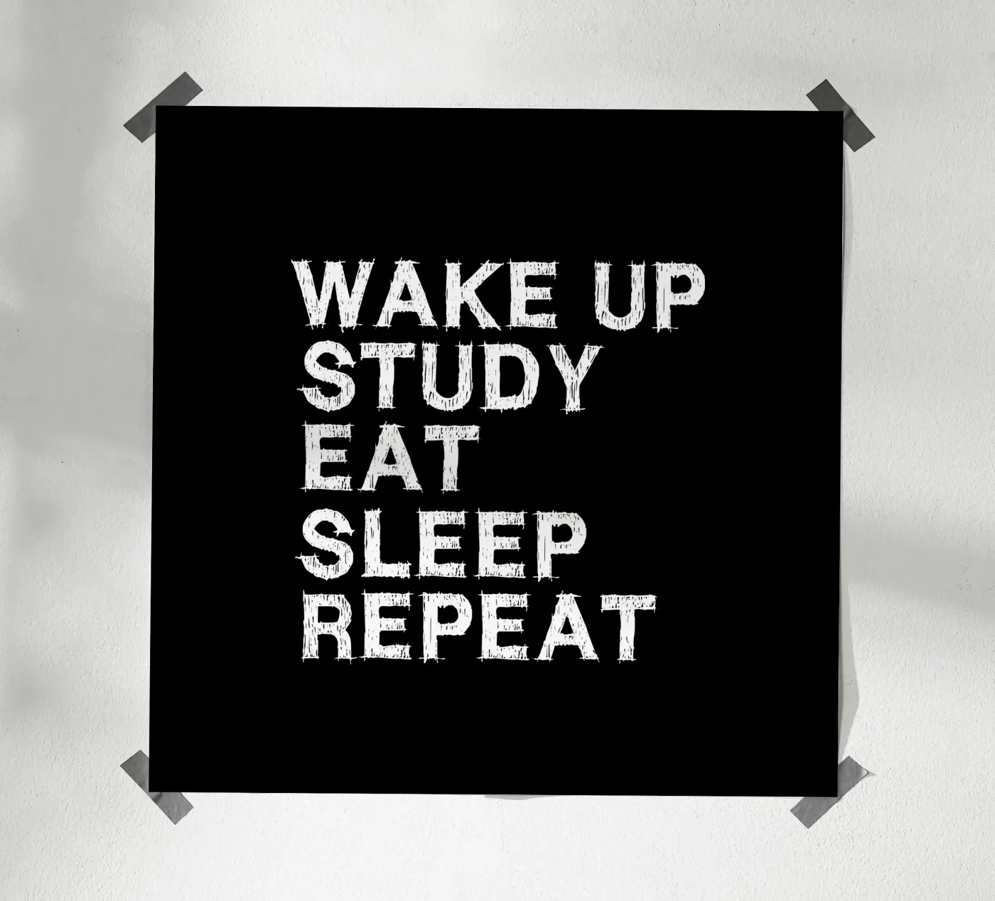 Wake up Study Eat sleep Repeat poster da Happy Eagle