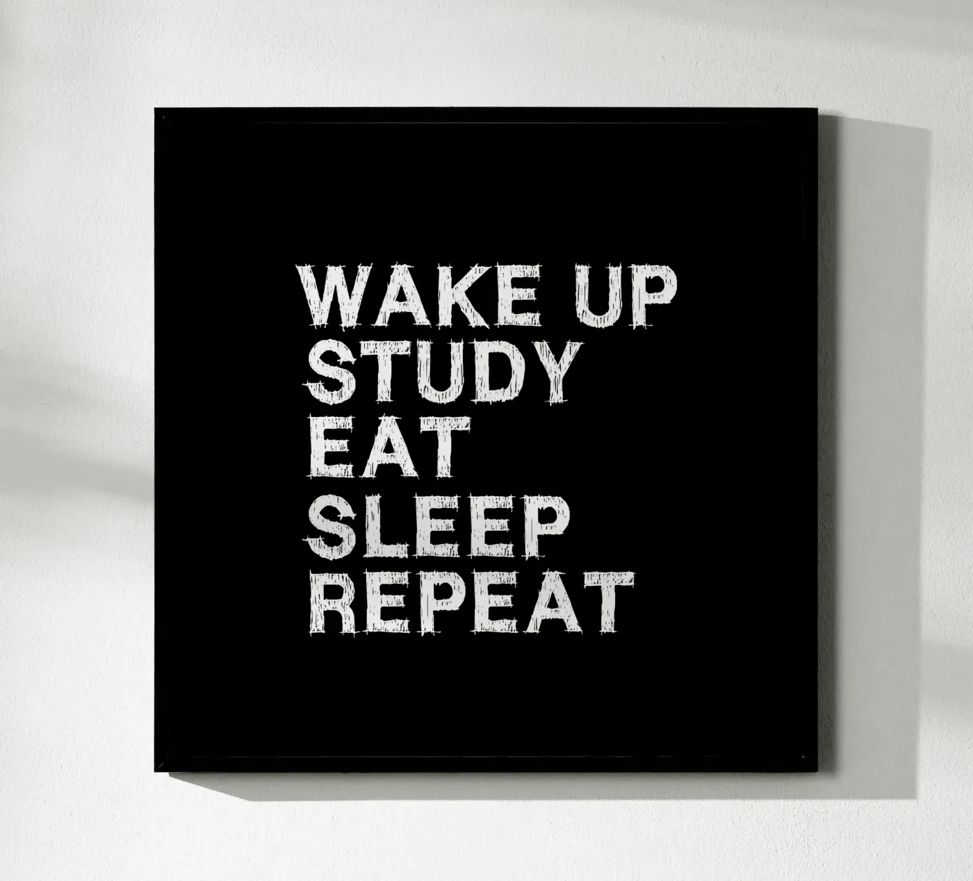 Wake up Study Eat sleep Repeat poster da Happy Eagle