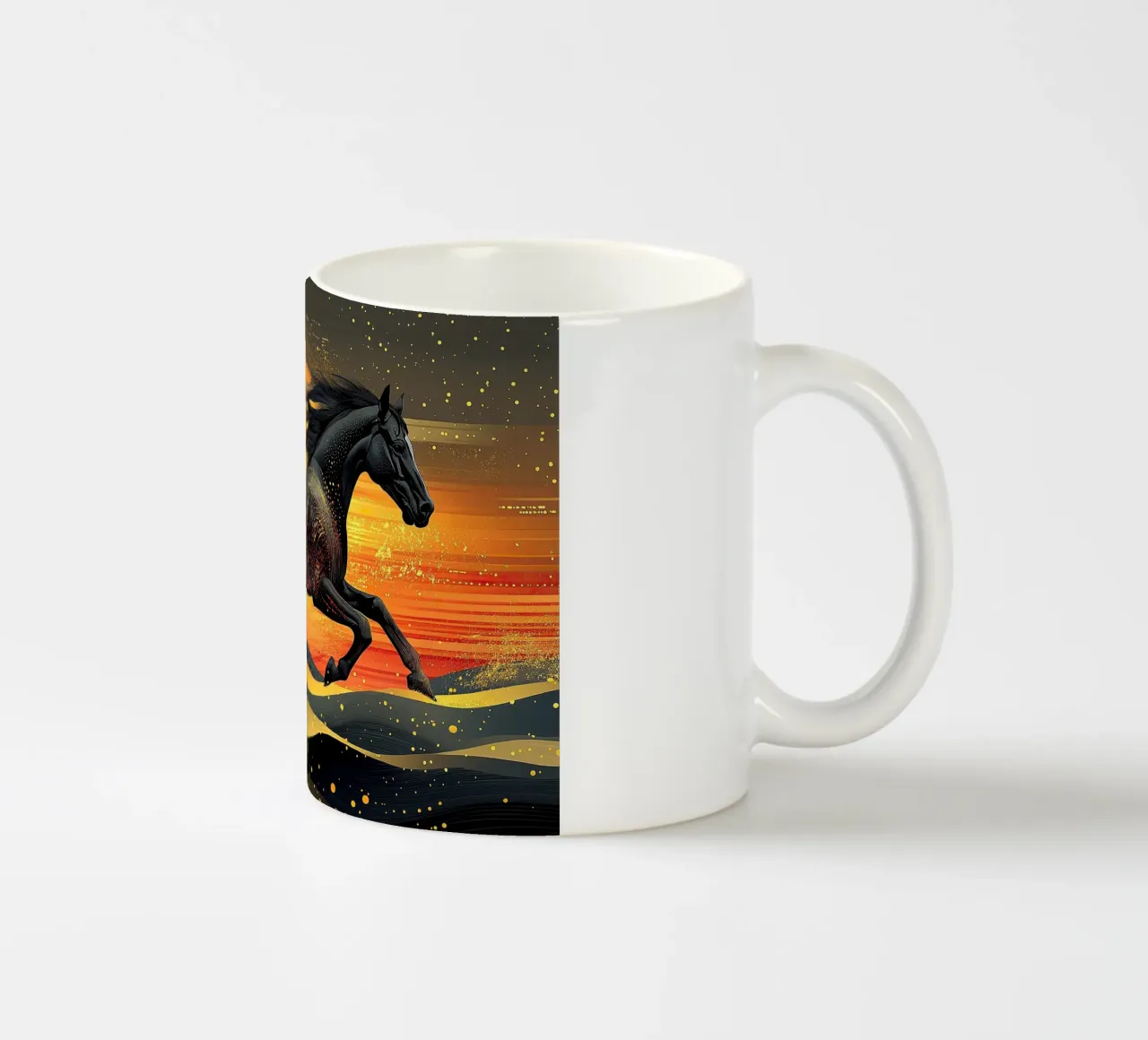 Cavallo tazza in ceramica da Nikis Art Studio