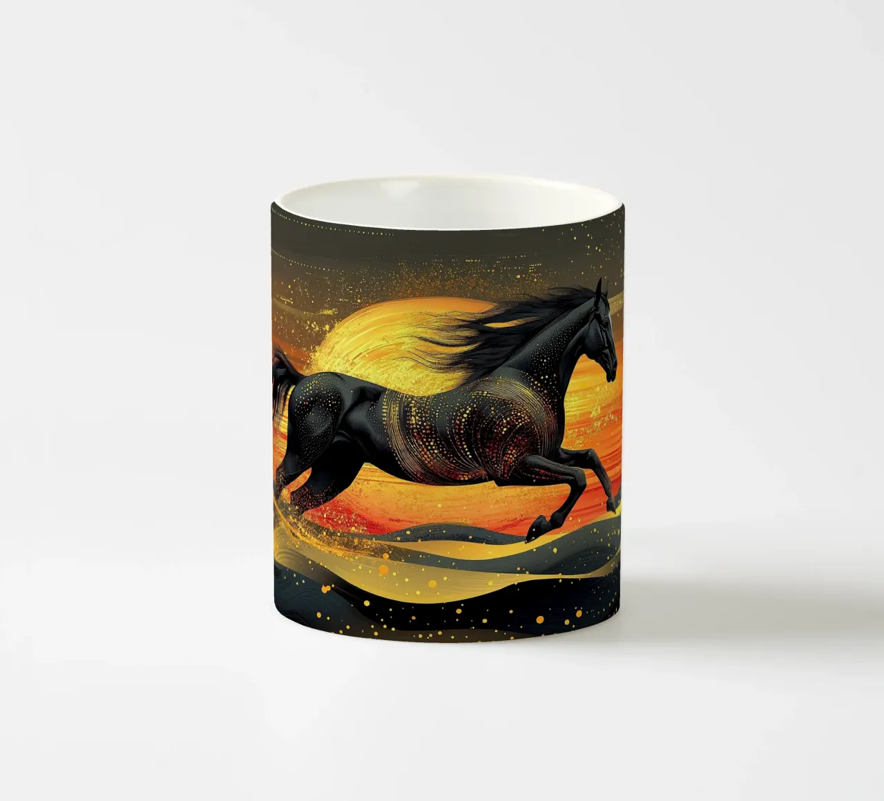 Cavallo tazza in ceramica da Nikis Art Studio