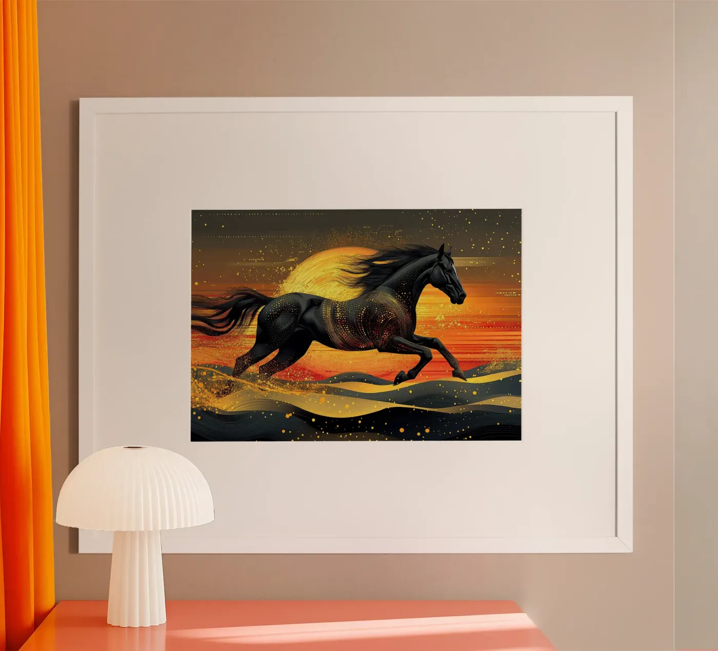 Horse Poster von Nikis Art Studio