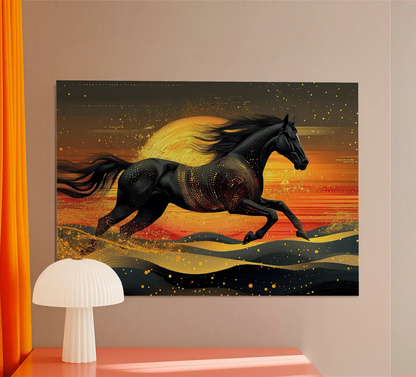 Horse Poster von Nikis Art Studio