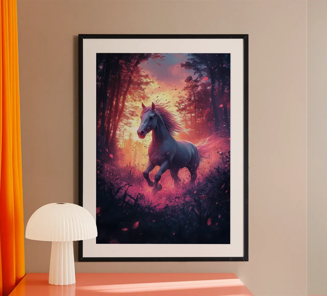 Das ungezähmte Pferd Poster von Nikis Art Studio