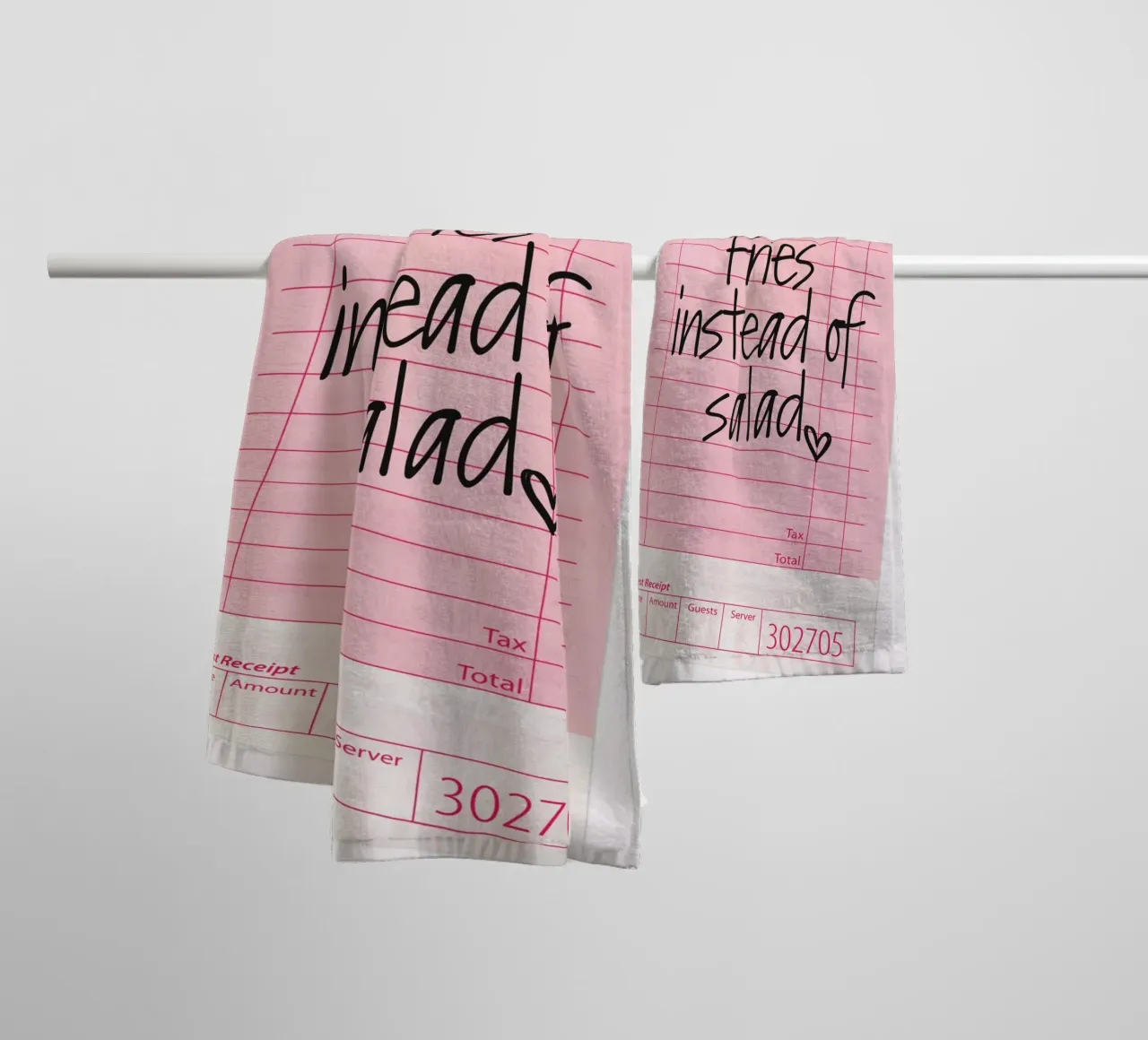 Guest Check - Fries instead of Salad towel by Malou-Studio