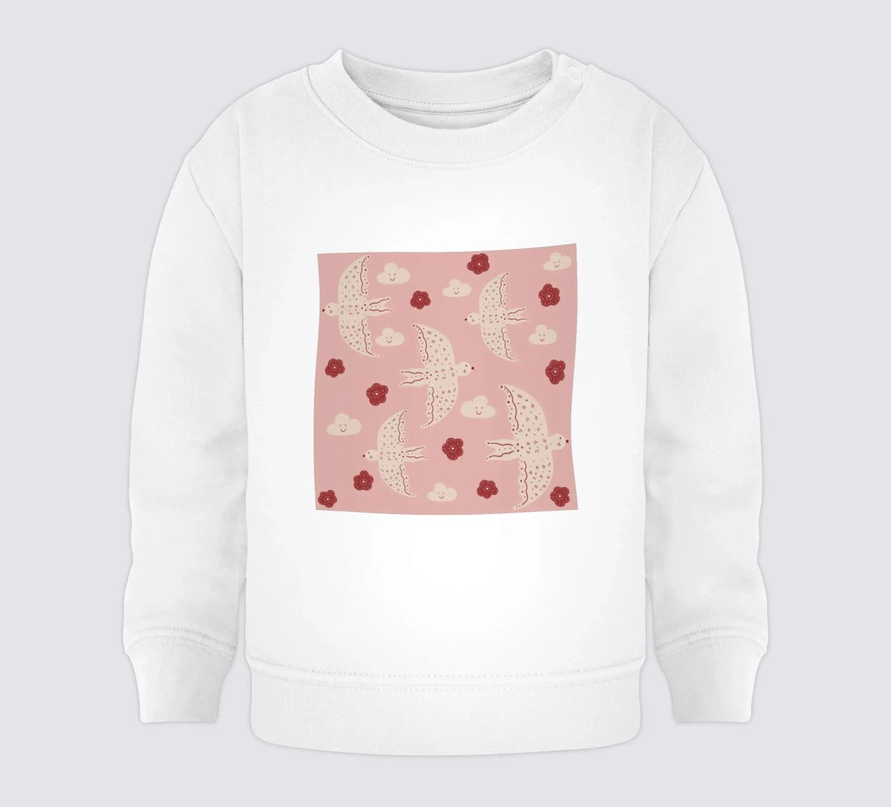 Pattern Abstract Birds felpa neonato da Illustration Raissa Oltmanns