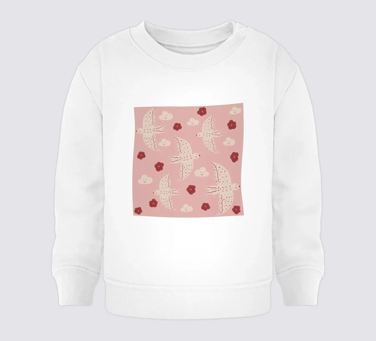 Pattern Abstract Birds felpa neonato da Illustration Raissa Oltmanns