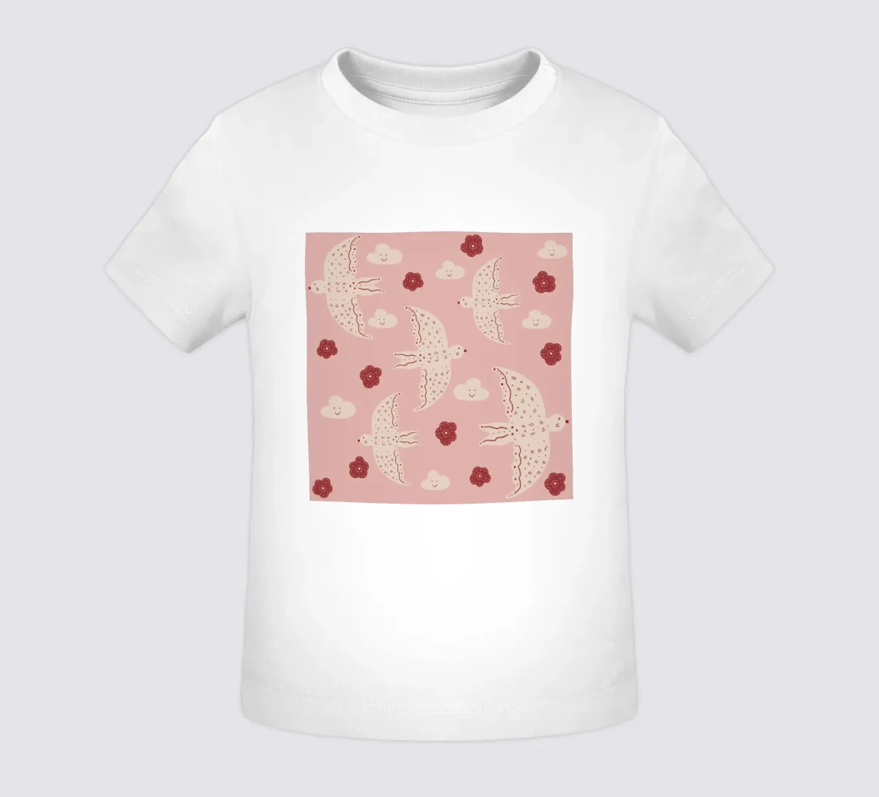 Pattern Abstract Birds maglietta neonato da Illustration Raissa Oltmanns