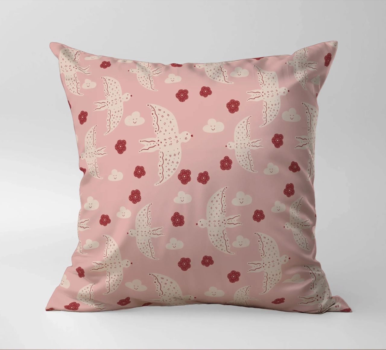 Pattern Abstract Birds cuscino da Illustration Raissa Oltmanns