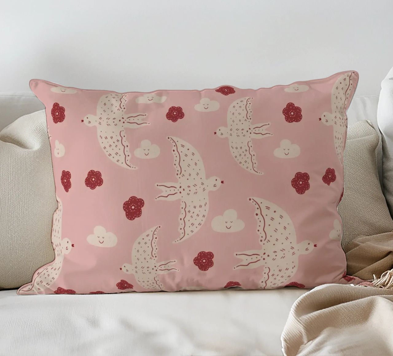 Pattern Abstract Birds cuscino da Illustration Raissa Oltmanns