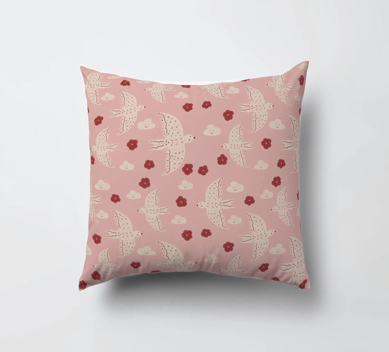 Pattern Abstract Birds cuscino da Illustration Raissa Oltmanns
