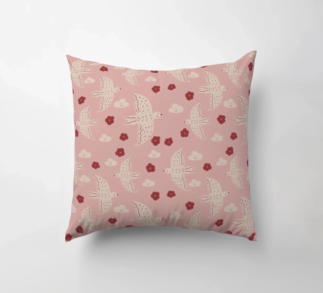 Pattern Abstract Birds cuscino da Illustration Raissa Oltmanns