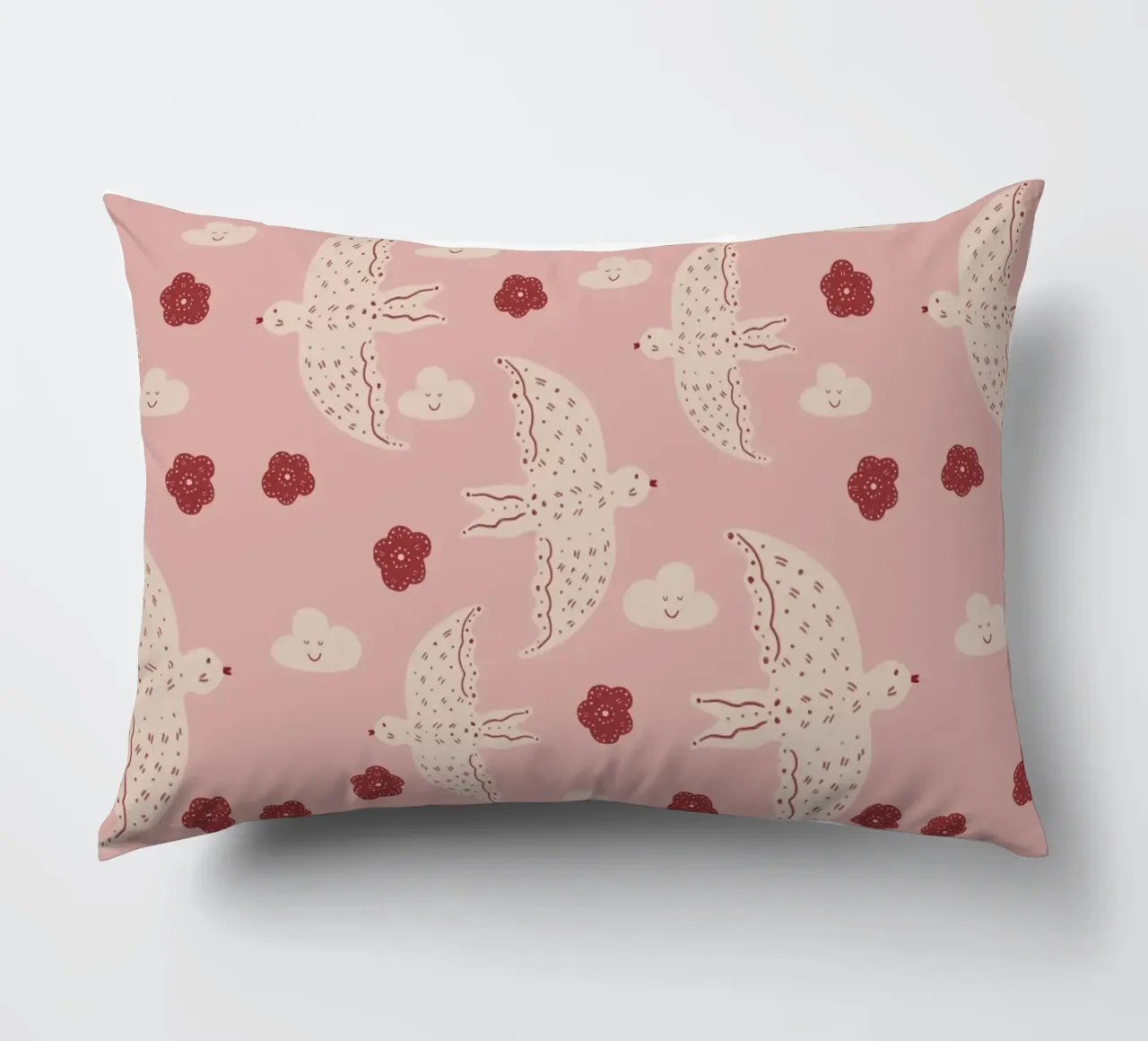 Pattern Abstract Birds cojín de Illustration Raissa Oltmanns