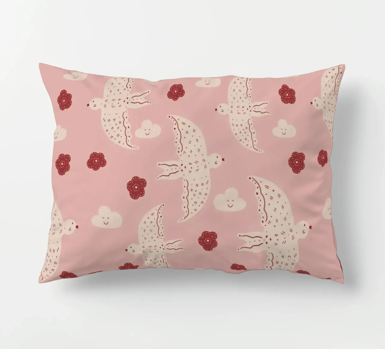 Pattern Abstract Birds cojín de Illustration Raissa Oltmanns
